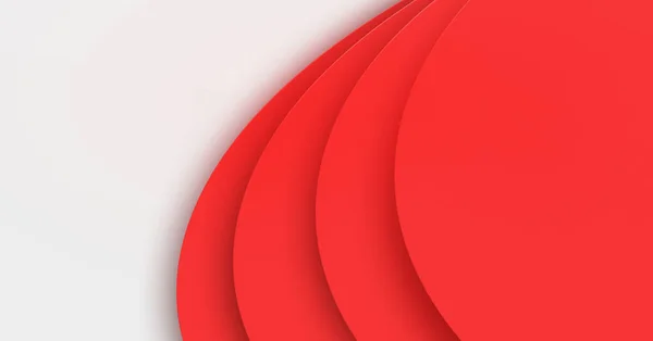 Red Abstract Banner Template Cropped Circles — Stock Photo, Image