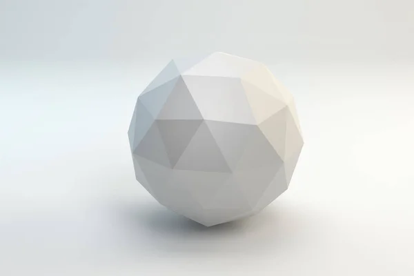 White UV Sphere on white background. Sphere mockup. 3d illustration