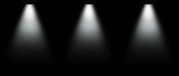 Light Effect Spotlight. Spotlight Black and White Lighting. Light Effects. Isolated on black background. 3d illustration — Stock Photo, Image