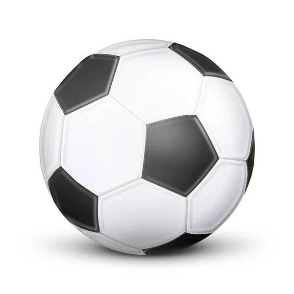 Μπάλα ποδοσφαίρου απομονωμένη σε λευκό φόντο. Στυλ μπάλα. 3D εικονογράφηση. — Φωτογραφία Αρχείου