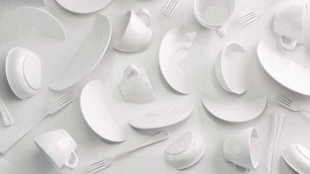 White Food Concept Fond Pour Restaurant Menu Design Café Espace — Video