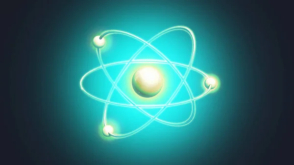 Atom Backgrounds Geometric Shapes Circle Points Lines Modelo Nuclear Atômico — Fotografia de Stock