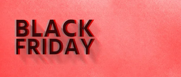 ブラックフライデーの販売のための制限された優雅さのバナー 長方形のバナー 黒い金曜日のポスターを販売します 赤の背景に黒い金曜日の販売のための設計のホームページのスライダー 3Dレンダリング — ストック写真