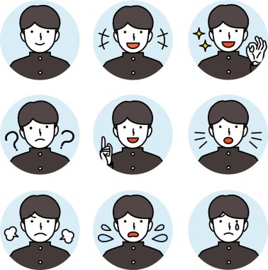 Öğrenci yüz ifadesi resimleme simgesi