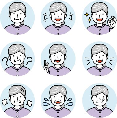 Son sınıf kadın yüz ifadesi resimleme simgesi