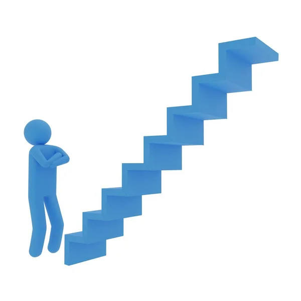 Piktogram 3Dcg Lépcső Előtt — Stock Fotó