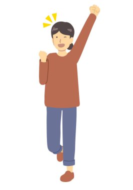 Kırmızı elbiseli kadın bağırsak pozu veriyor.