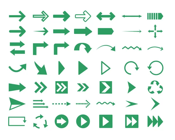 Varios Icono Flecha Conjunto — Archivo Imágenes Vectoriales