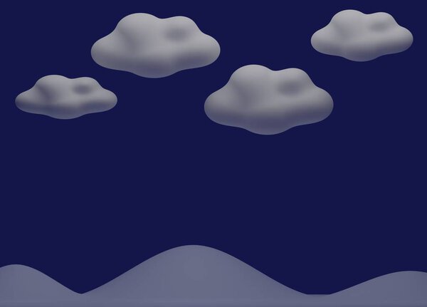 Sky and land mountain 3DCG background