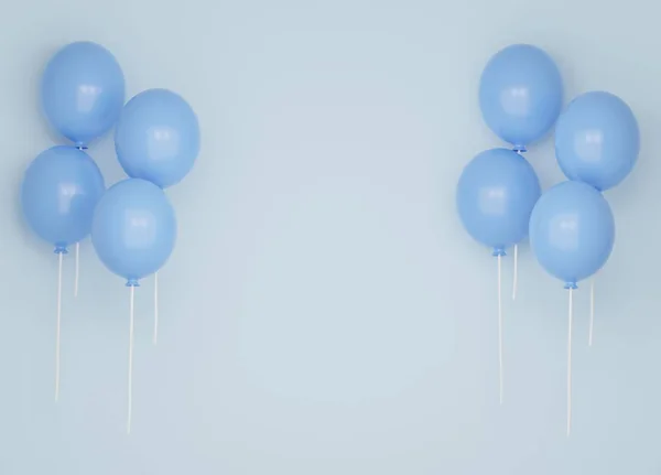 Πλαίσιο 3Dcg Χαριτωμένα Μπαλόνια Επιπλέουν — Φωτογραφία Αρχείου