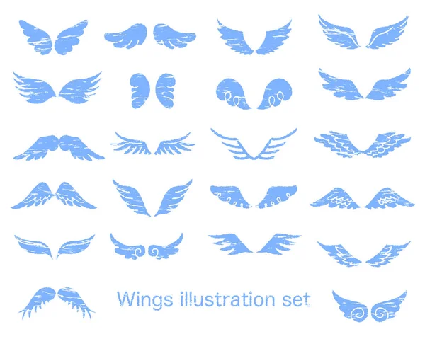Çeşitli kanat illüstrasyon setleri