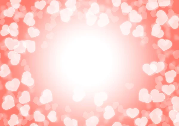 Soft Warm Heart Frame Background — Stock Photo, Image