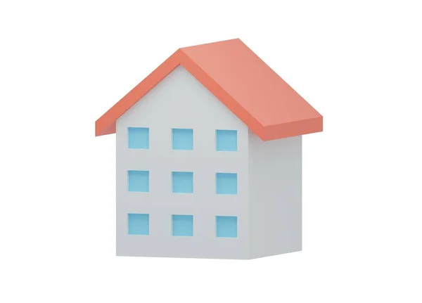 一个形似房子的3Dcg插图 — 图库照片
