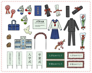 Giriş töreni ve mezuniyet töreni.