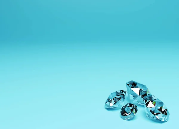 Plusieurs Diamants Brillants Images 3Dcg — Photo