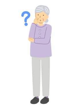 Kıdemli kadın, bilmiyorum, mor giyinmiş.