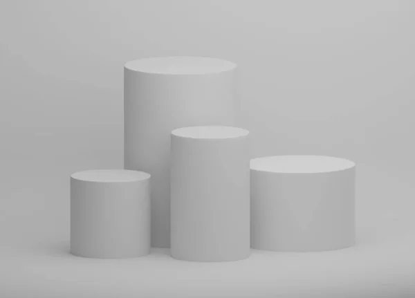 Egymás Melletti Fehér Oszlop 3Dcg Képek — Stock Fotó