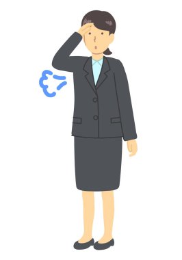 Rahatlamış bir kadın.