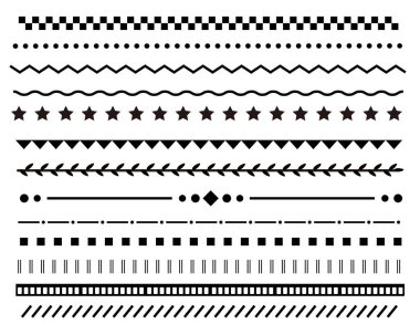 Çeşitli süs çizgisi çizimi