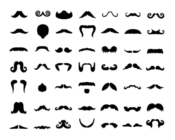 各种胡子图标图集 — 图库矢量图片