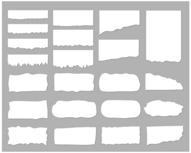 Parçalanmış kağıt materyal / vektör