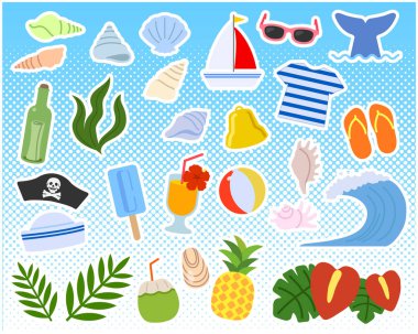 Yaz tatili illüstrasyonu / vektörü