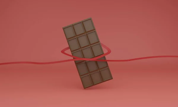 チョコレートの背景3Dcgイラスト画像 — ストック写真