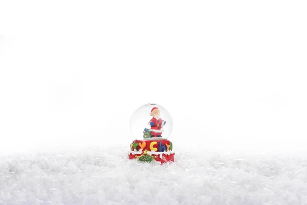 Water Globe Christmas Water Globe Santa Claus Christmas Decoration Glass — Stock Photo, Image