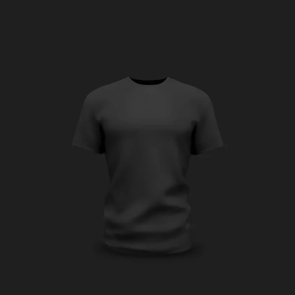 Camiseta Preta Manequim Isolado Preto — Fotografia de Stock