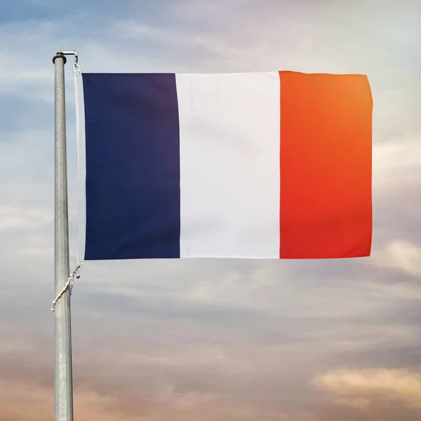 Bandiera Francia Nel Cielo — Foto Stock