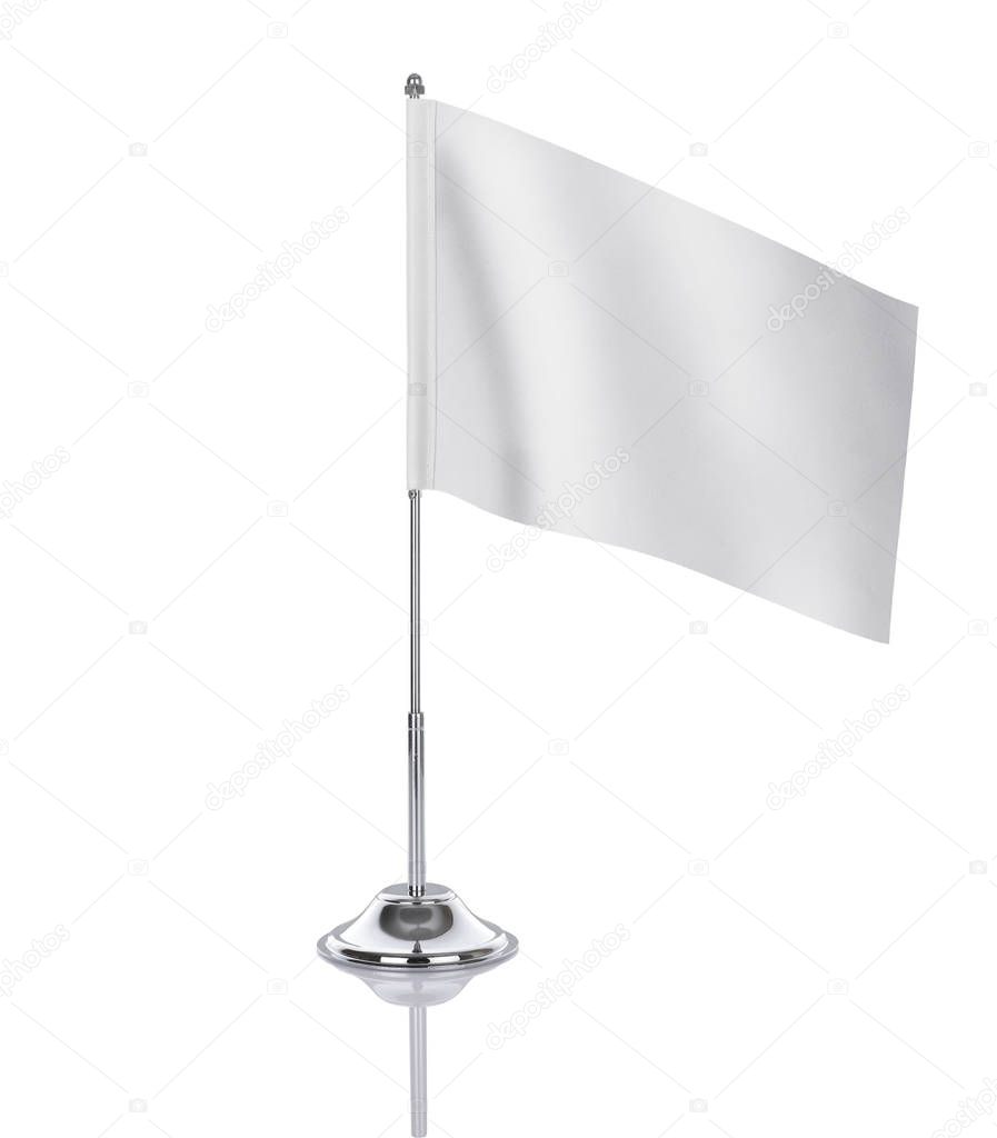 Blank table flag on white background, suitable for design, mockup