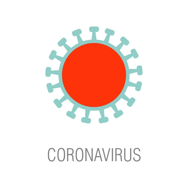 Kórokozó légzőszervi koronavírus. antivírus, egyetlen víruskép — Stock Vector