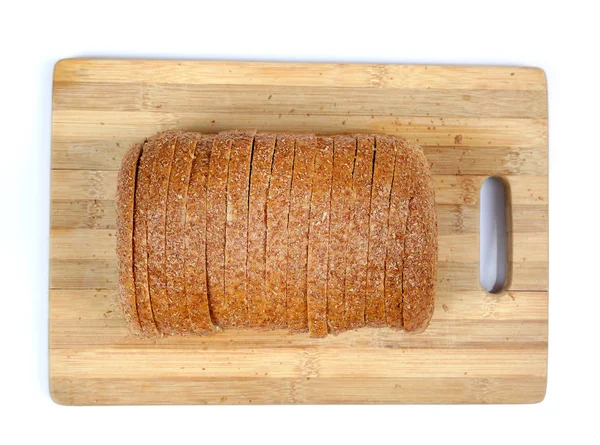 Well Sliced Loaf Bread Cutting Board — Stock Photo, Image