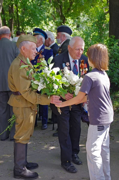 Odessa Oekraïne Mei 2012 Parade Vieren Dag Van Overwinning Tweede — Stockfoto