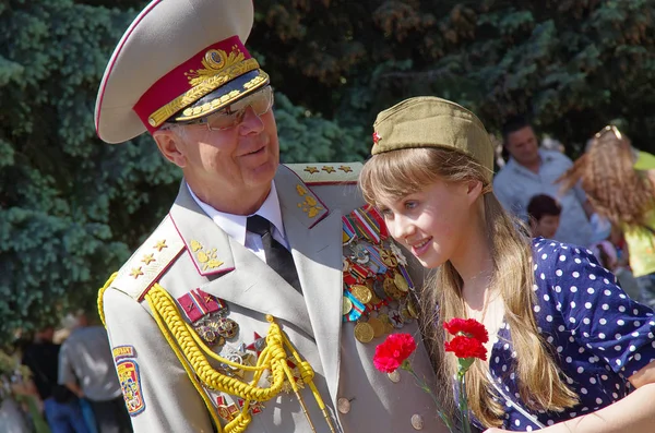 Odessa Oekraïne Mei 2012 Parade Vieren Dag Van Overwinning Tweede — Stockfoto