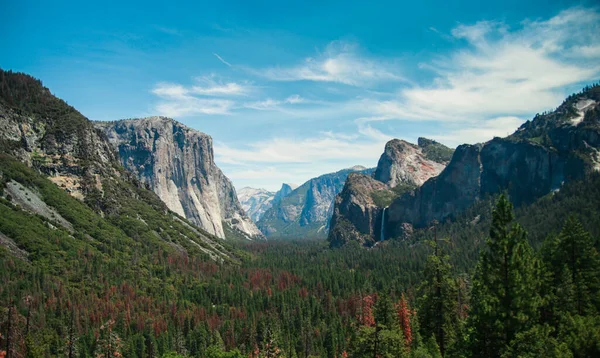 Yosemite National Park Valley Tunnel View View Looks Eastward Includes — Stock Photo, Image