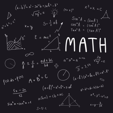 Okuldaki ve okuldaki şeytani matematik tahtası