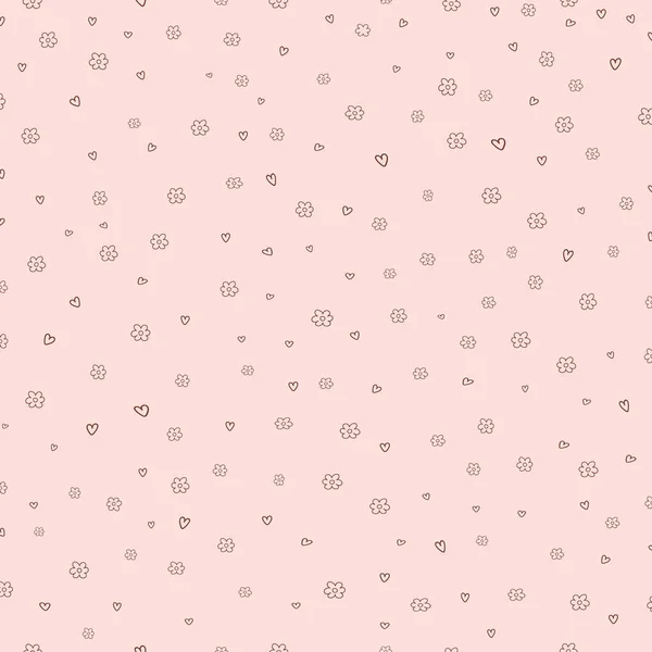 Cool pink small seamless floral mega pattern — 스톡 벡터