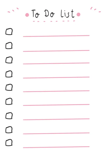 Happy drawing to do list for job — Stockvector