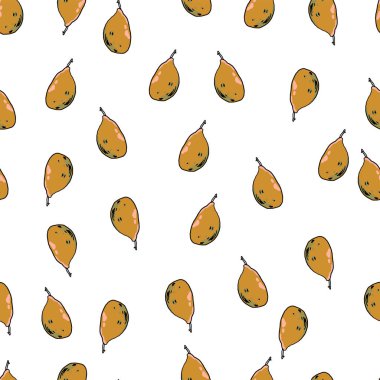 Komik ve tatlı bir armut deseni.