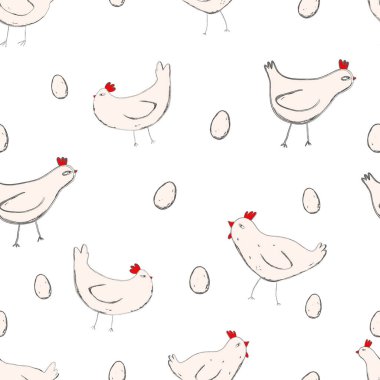 Güzellik civcivlerinin ve yumurtaların vektör deseni kesilir