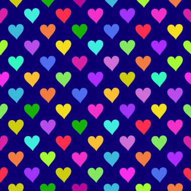 Sevgililer Günü tema şablonu, kusursuz arkaplan, grafik tasarımı, vektör grafikleri, sonsuz yineleme arkaplanı, kalpler, desen, farklı renk arkaplan, hediye paketi,