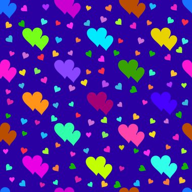 Sevgililer Günü tema şablonu, kusursuz arkaplan, grafik tasarımı, vektör grafikleri, sonsuz yineleme arkaplanı, kalpler, desen, farklı renk arkaplan, hediye paketi,