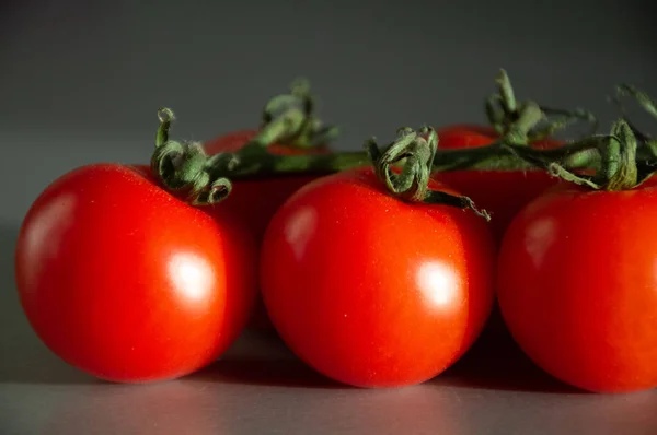 Fresh Tomatoes Black Background — Stock Photo, Image