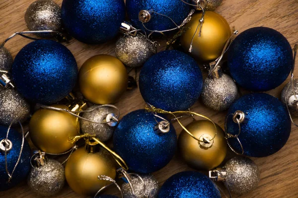 Fondo Abstracto Con Bolas Navidad Colores —  Fotos de Stock