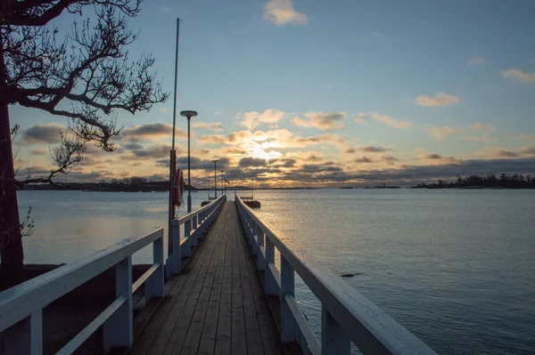 Landschaft Mit Bucht Und Wolken — Stockfoto