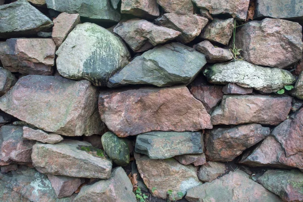 Alte Steinmauer Aus Steinen — Stockfoto