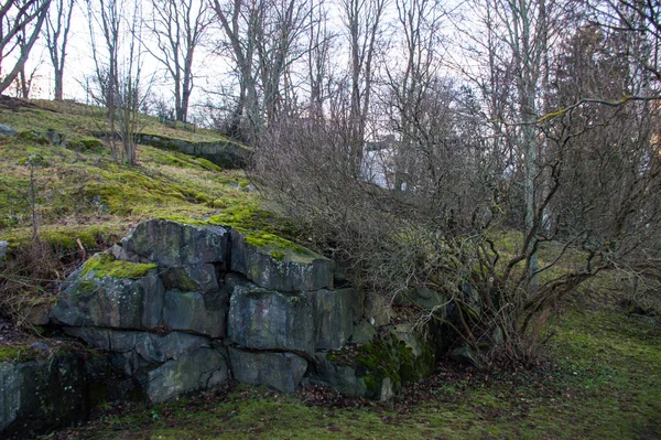 Oude Stenen Muur Van Stenen — Stockfoto