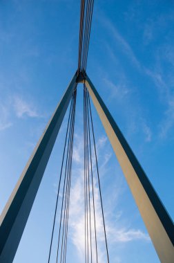 Kış parkında köprü ve yol