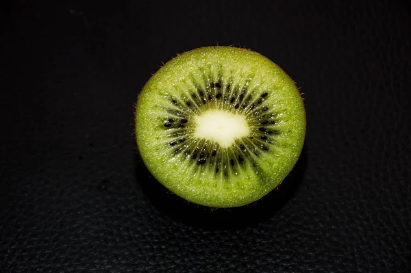 Juice Fruit Kiwi Black Background — 스톡 사진